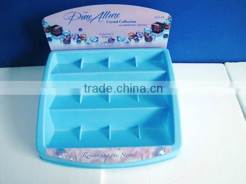 customized cosmetics plastic display stand, plastic tray, blister packaging