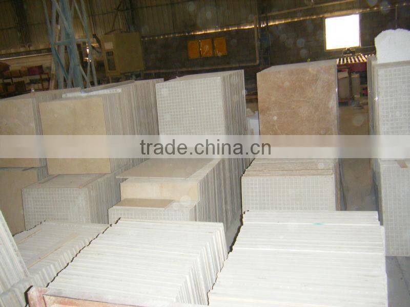 Dark emperador and ceramic composite tiles