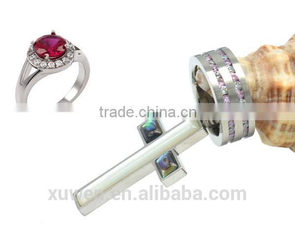 2016 custom stainless steel jewelry with CZ