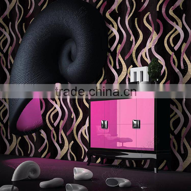 Good sale pvc waterproof colorful 3d design wallpaper