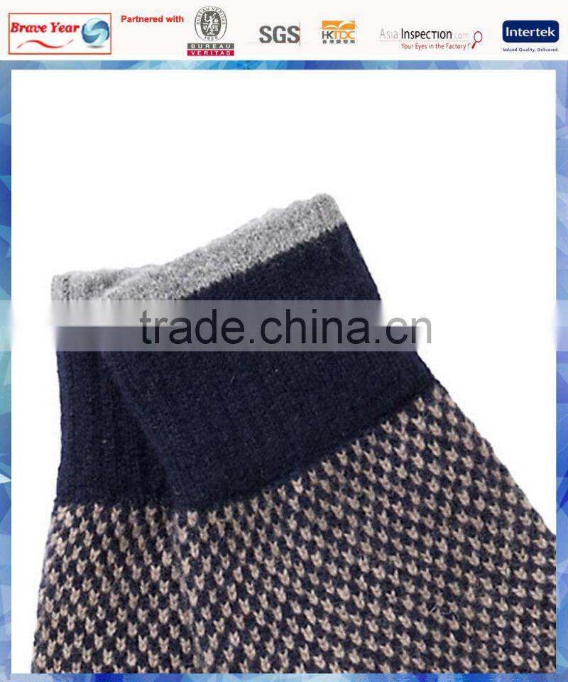 bird eyes knitted half finger men winter gloves