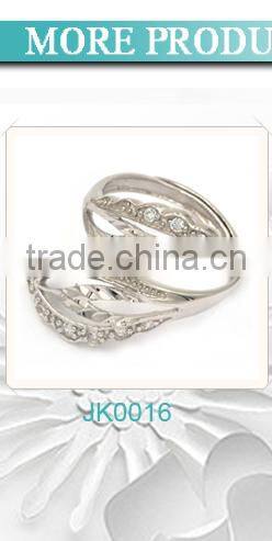 2016 New Design Gold-plated Sterling Silver CZ Finger Ring, Flower Fairy Wholesale Jewelry Women Open Ring