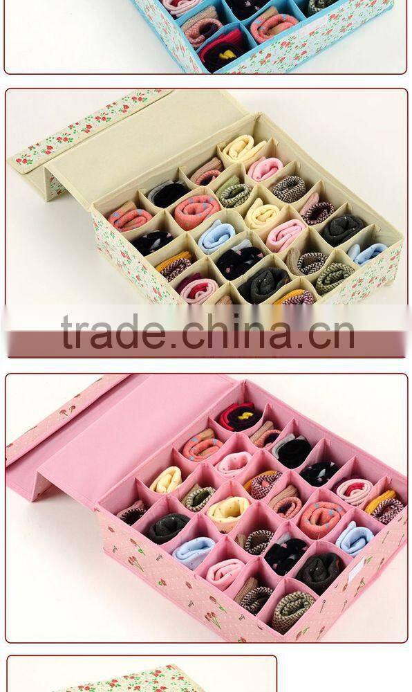 24 grid underwear storage box,multifunctional foldable socks underwear storage bag,storage tools