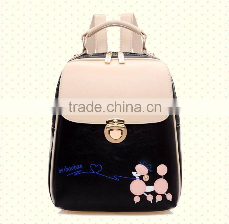 Wholesale Fashion Beauty Lady leather Bags Backpacks Leather laptop backpack