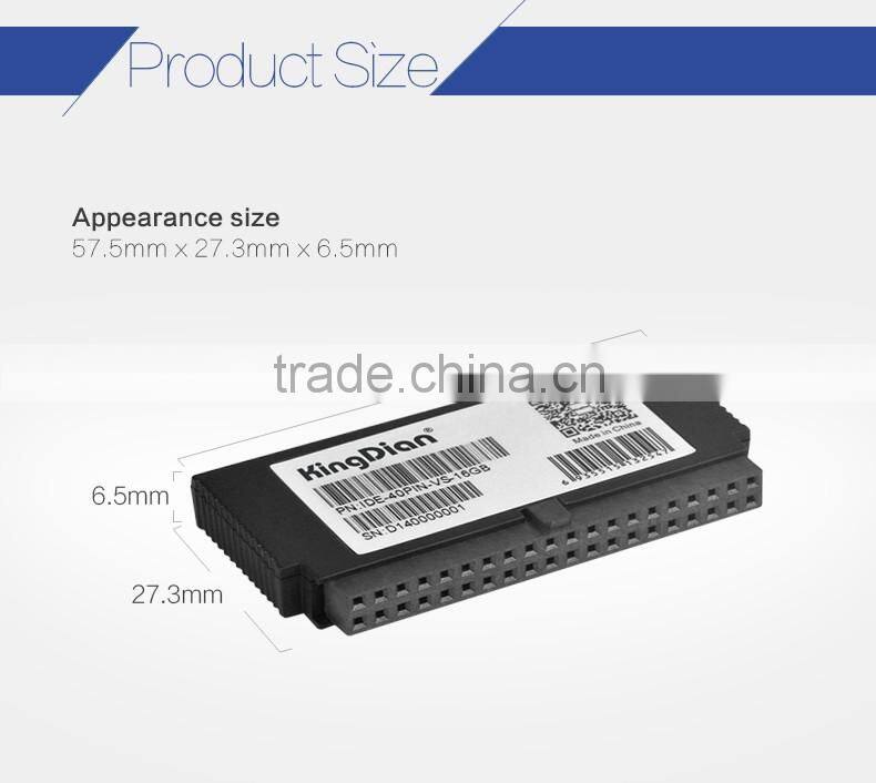 KingDian ssd drives IDE 40PIN Vertical DOM 4GB 8GB 16GB 32GB 64GB Vertical Disk on Module External Hard Drive (IDE-40PIN-VS-DOM)