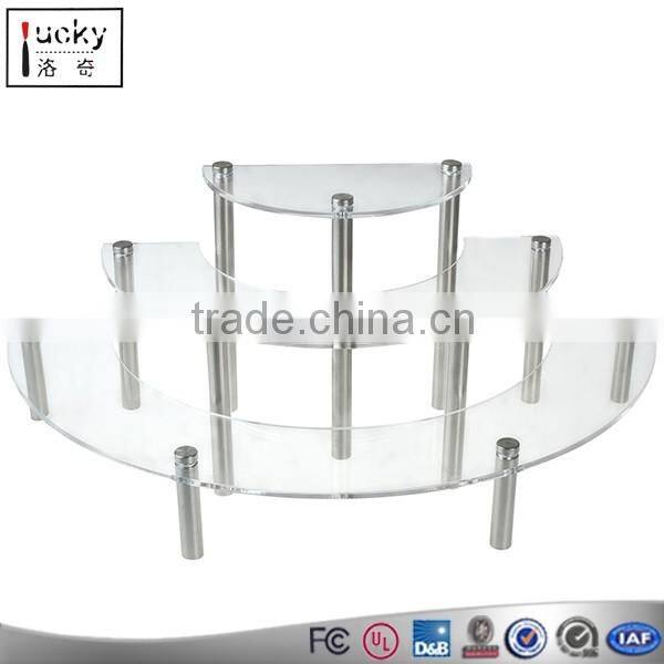 Acrylic good liquor shop display shelves