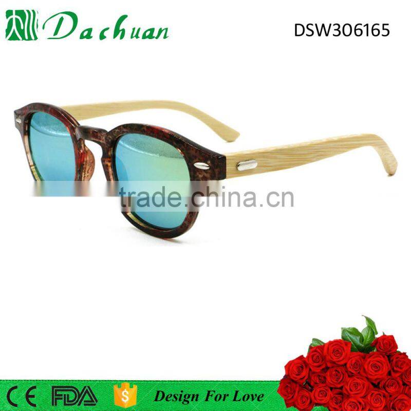 Dachuan 2016 fashion bamboo polarized sun glasses eyewear China wholesale bamboo wooden sunglasses