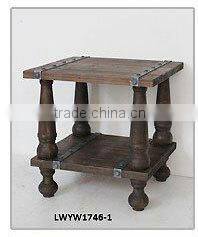 shabbby blue antique french style wood industrial console table