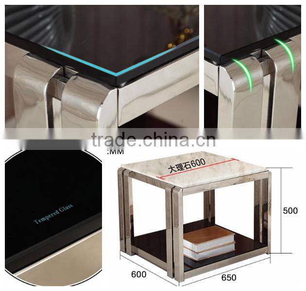 Modern 5 colours top natural marble tea table for living room