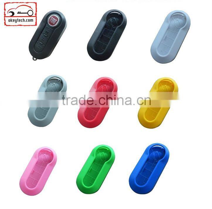 OkeyTech Fiat 500 key cover 3 button for fiat key case for car key cover fiat for key fiat