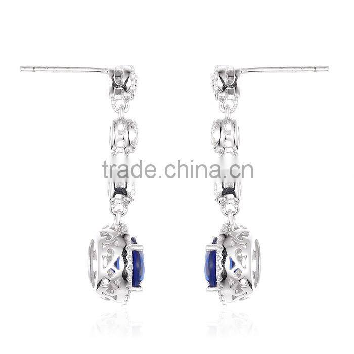 Custom Earring Zirconia Silver Wholesale Guangzhou Lovans Silver Jewelry Wholesale SED110W