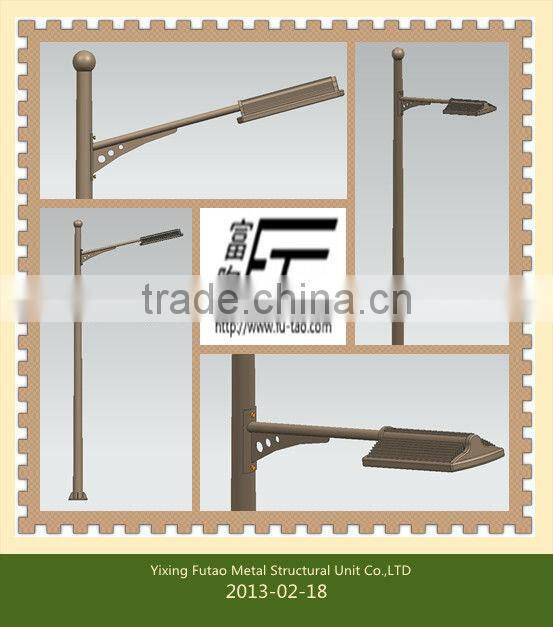 wood garden light pole