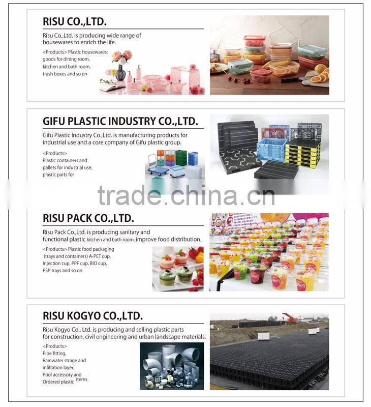 Various sizes of open top trash containers with casters and handle