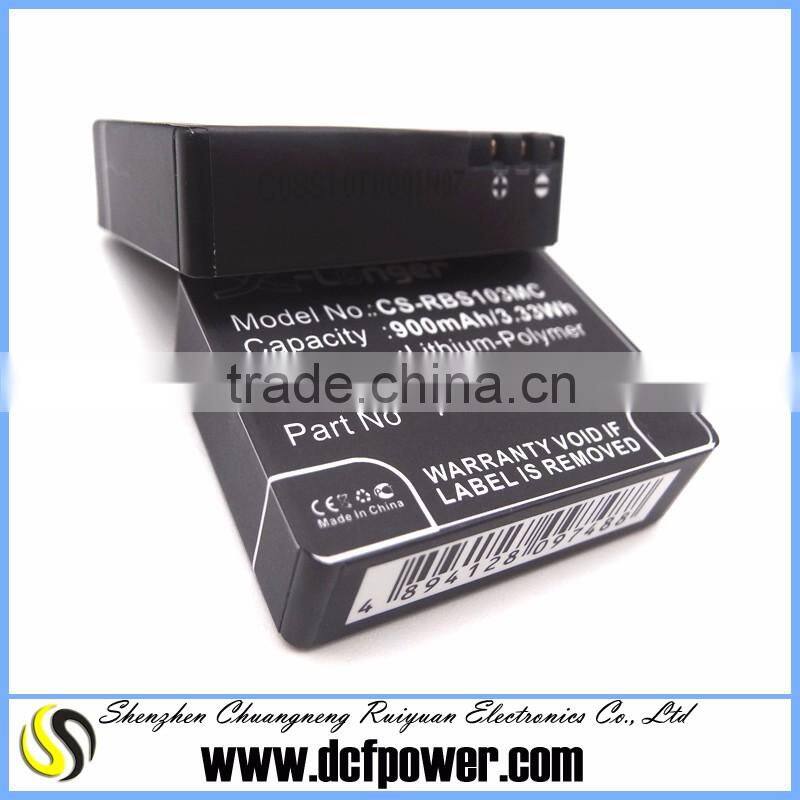 Rechargeable lithium-polymer battery CS-RBS103MC for Rollei Actioncam s-50 wifi 103-004