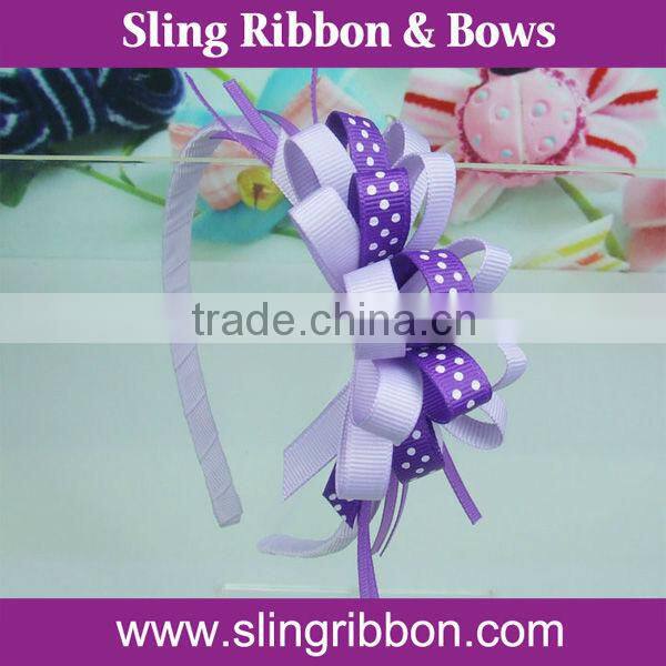 Polka Dot Grosgrain Ribbon Hair Accessories Headband
