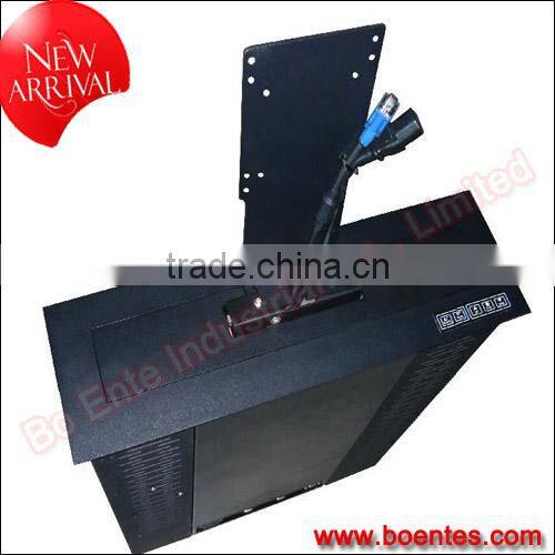 22 Inch motorized lcd lift system with Aluminum wire drawing panel/desktop electric pop up lift