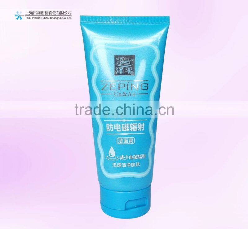 large plastic container tube packaing for hair care with flip top cap