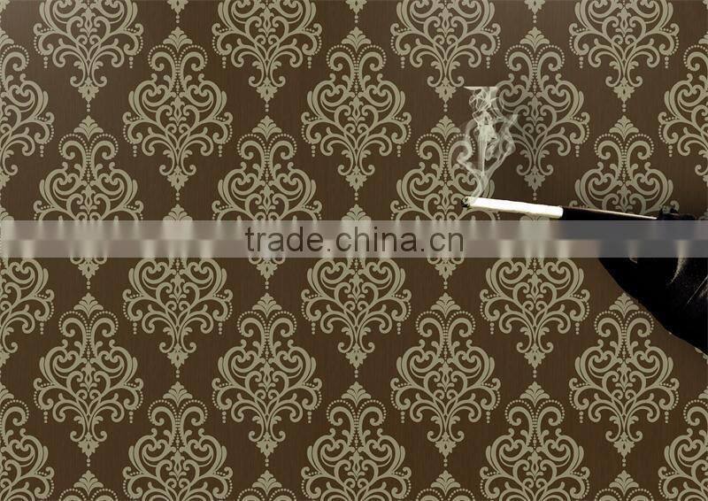 big flower classic wallpaper brown wall paper