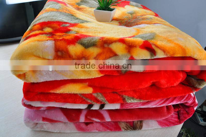 new 2014 bed sheet raschel blanket