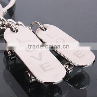 Promotional Romantic Lover Keychain,Couple keychain for wedding gifts,metal keychain for lovers