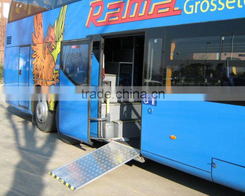 Electric steel Wheelchair Ramp for City public buses