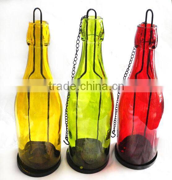 Amber glass candle jar scented candle jar