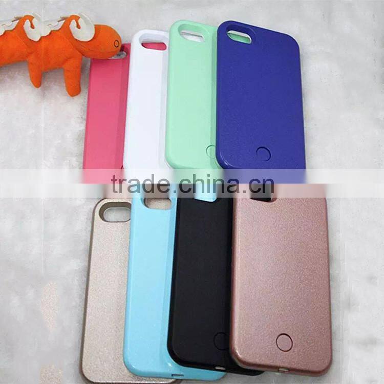 2016 popular phone case led selfie light case for samsung for iphone