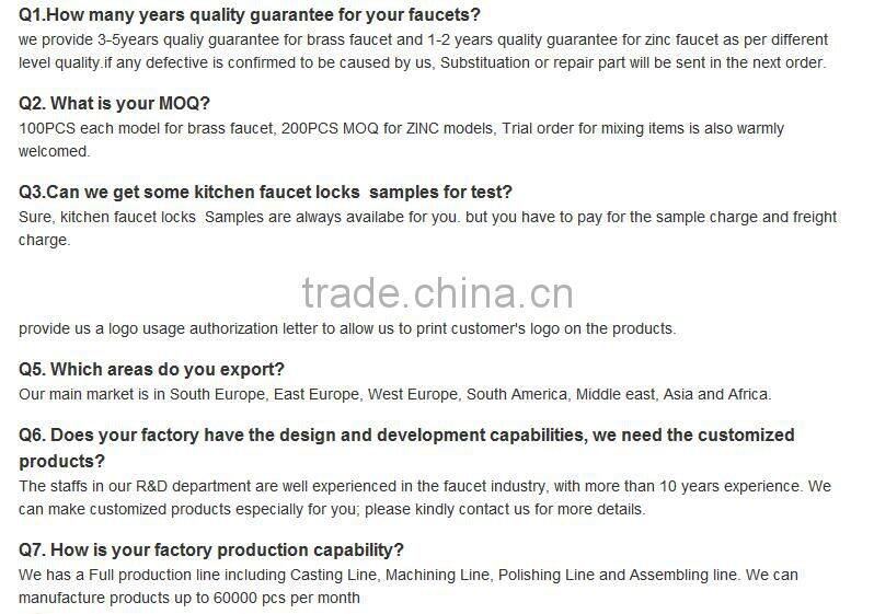 chromed zinc wash basin faucet