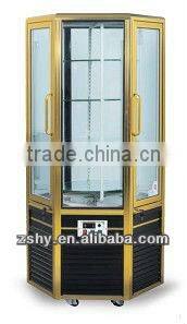 Rotatable cake showcase refrigerator