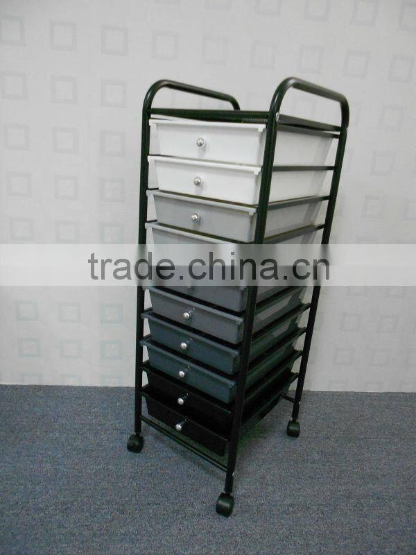 9 PP Plastic White Storage Drawers Cart Organizer
