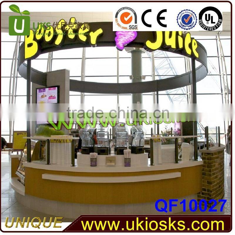 Made in China retail juice shop interior design and retail juice kiosk for sale