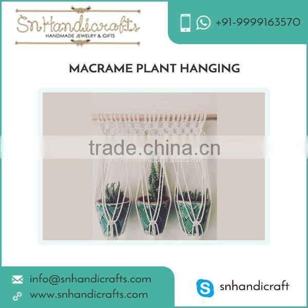 Attractive Look Best Material Made Macrame Plant Hanging for Home Decor