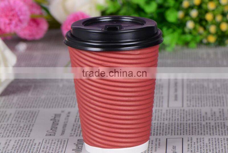2016 new design with 8oz/10oz/12oz ripple wall paper coffee cups for hot drink from China