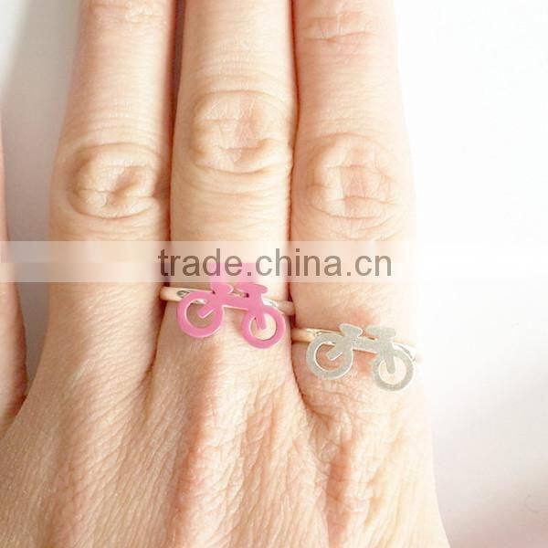 Dainty jewelry simple biker rings colorful bike ring wholesale