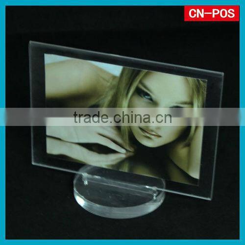 display acrylic photo stand for hanging