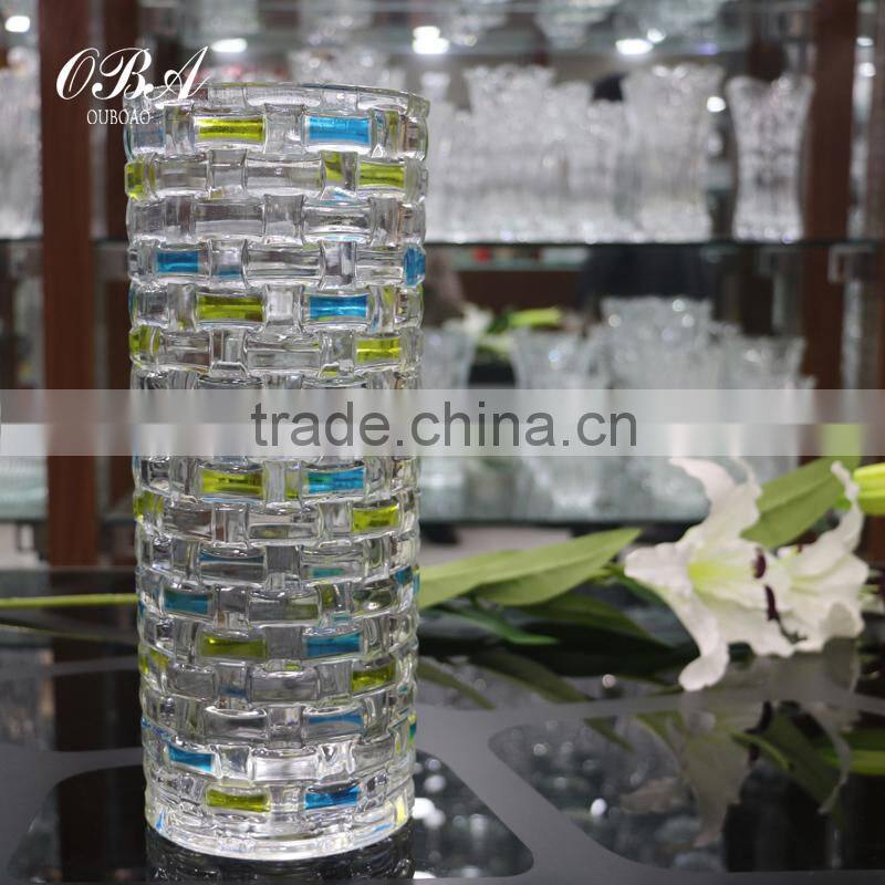 Party Wedding Decor Superior Quality Machine-made Glass Flower Vase,A Series Of The Straight Cylinder Vase