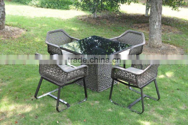 Comfortable Outdoor Wicker Table Set Garden Set