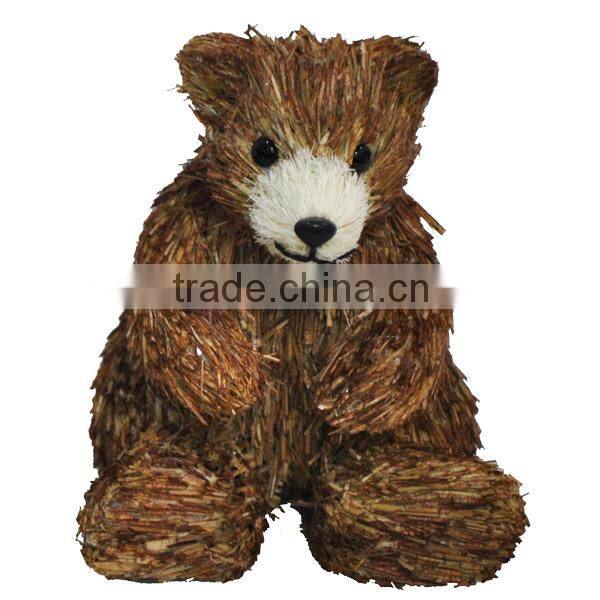 4.9 inch HARVEST bear decoration natural material