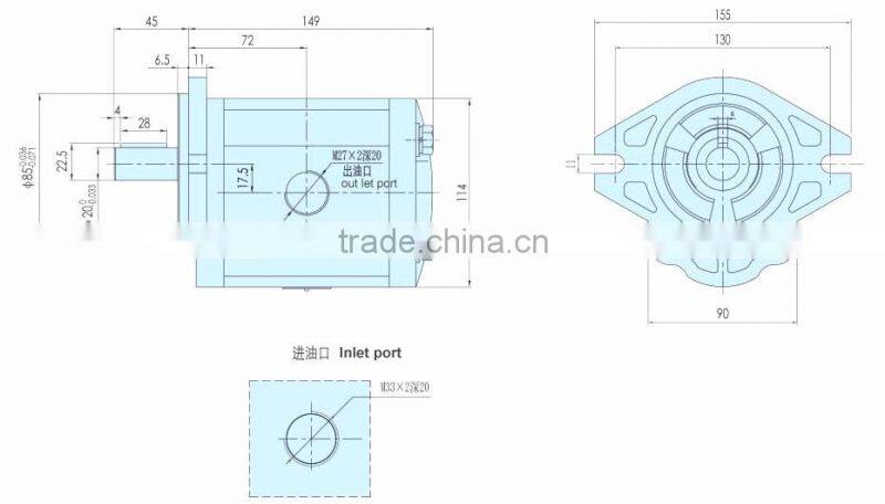 Hot products factory price CBF series TCM Unicarrier Heli Hangcha forklift hydraulic pump forklift hydraulic gear pump