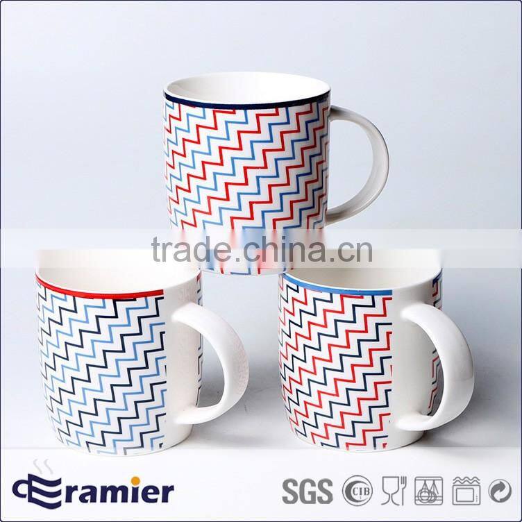 New bone china drum shaped big mug with wide bottom