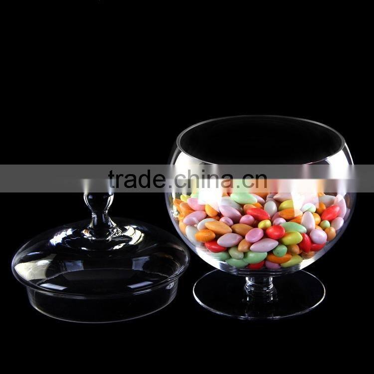 mini glass candy jar, bulb shaped glass jar