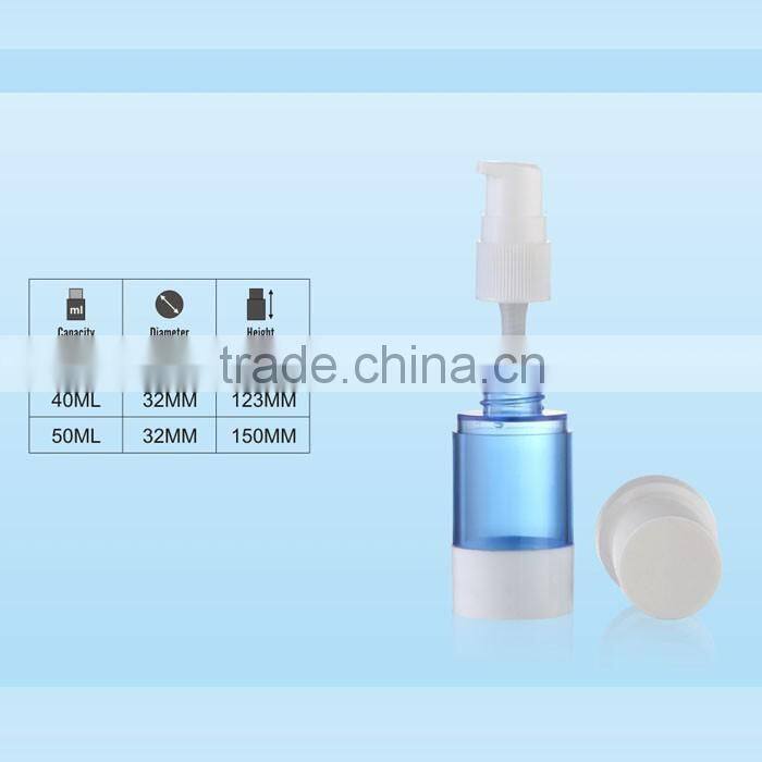 WY0267 20ml 40ml 50ml SAN airless bottle, round shape SAN lotion lottle