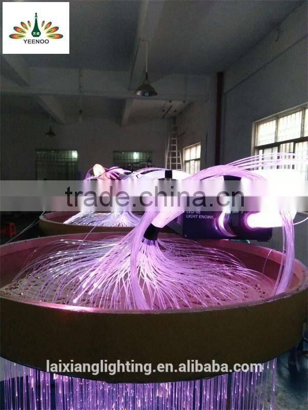 0.5m fiber spiral chandelier with mutilcolor change IR/RF remote controller