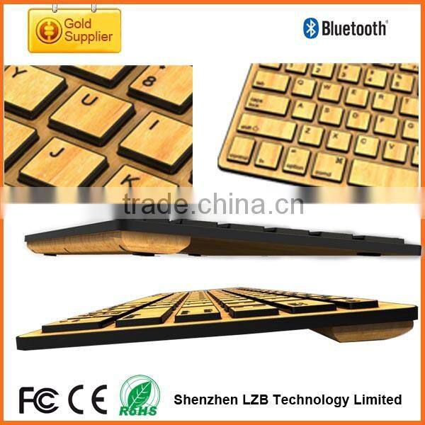 Wood keyboard, bamboo bluetooth keyboard for iphone/ipad/tablet
