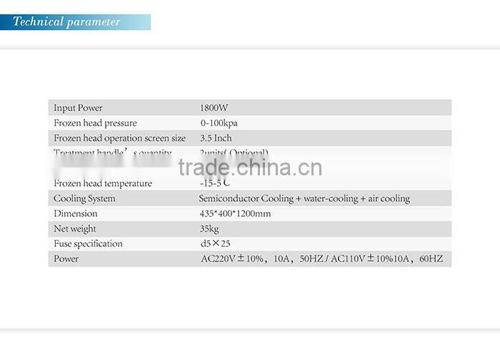 Cool tummy slimming machine freezing fat cell slimming device 2015