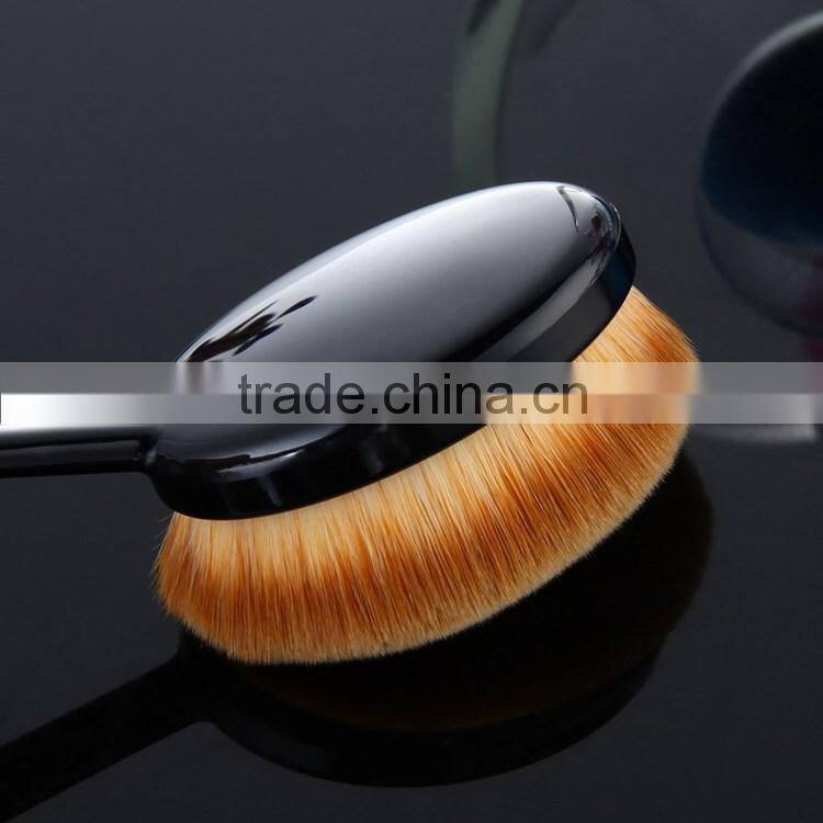 Hot selling Toothbrush shape BB cream fundation oval makeup brushes for 5pcs
