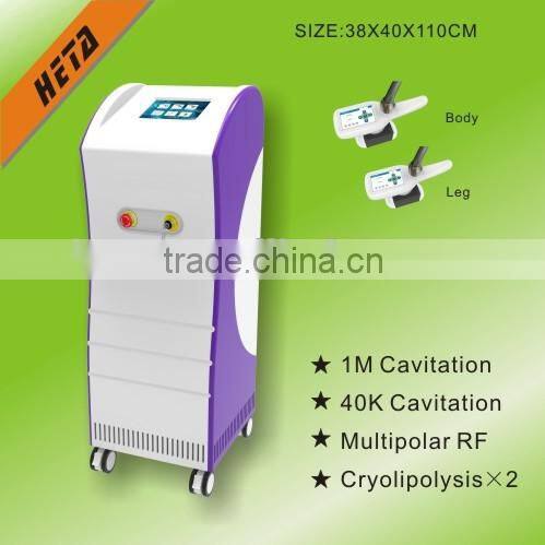 Guangzhou HETA Cryo + RF Ultrasonic Cavitation fat freeze slimming machine