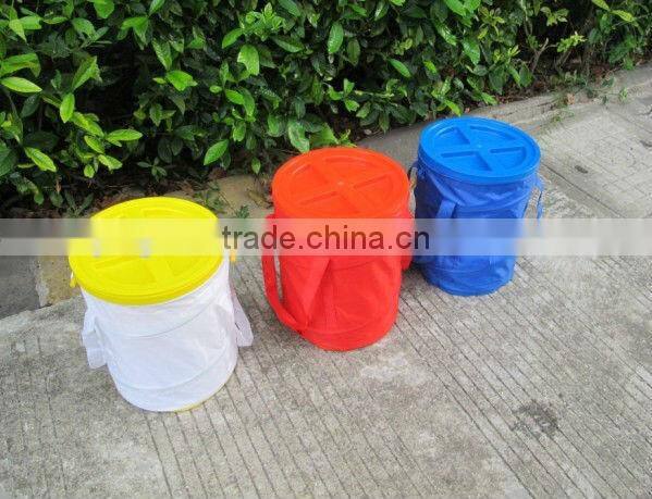 pet food barrel foldable nylon pop up spiral collapsible pet food barrel pet food bin