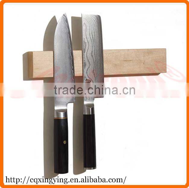 Promotional gift Convenient Home Decoration walnut magnetic knife bar