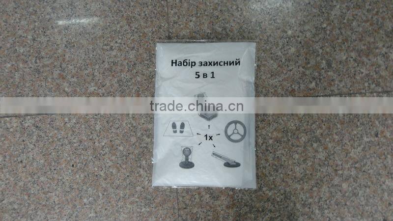 LDPE two pockets white color Disposable Car Seat Cover packing 500pcs per roll